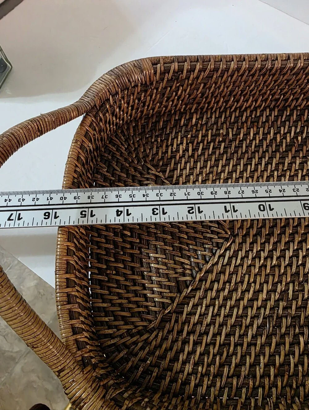 Pampered Chef Woven Selection Serving Tray Ratan Wicker Retired